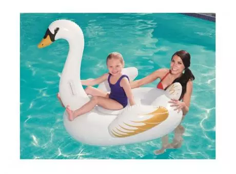 Imagen miniatura de FLOTADOR INFLABLE CISNE BLANCO 122X122CM. 41123