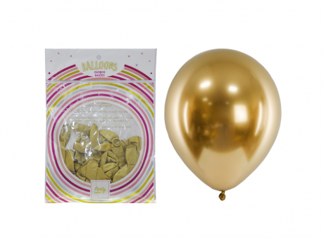 Imagen de GLOBOS LATEX METALIZADO 25P DORADO LOON-MET5-G  (DS)