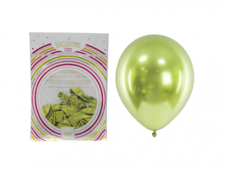 Imagen de GLOBOS LATEX METALIZADO 25P VERDE LIMON LOON-MET5-LGR