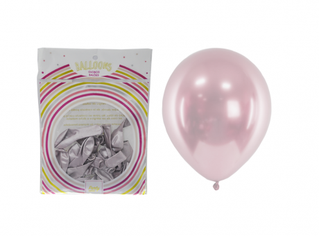 GLOBOS LATEX METALIZADO 25P ROSADO LOON-MET5-P