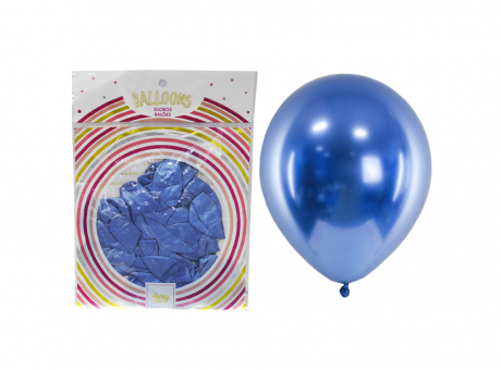 GLOBOS LATEX METALIZADO 25P AZUL