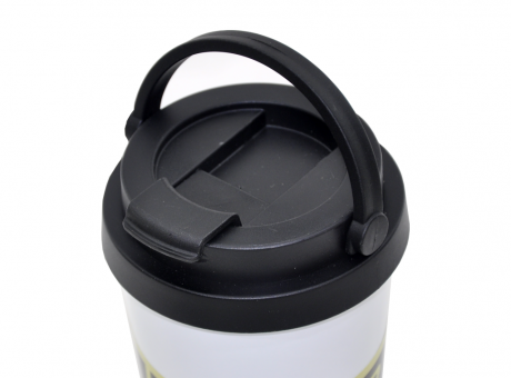 Imagen miniatura de HOPPY TERMICO CON MANIJA (500ML) INOX./BLANCO