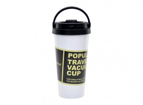 Imagen miniatura de HOPPY TERMICO CON MANIJA (500ML) INOX./BLANCO