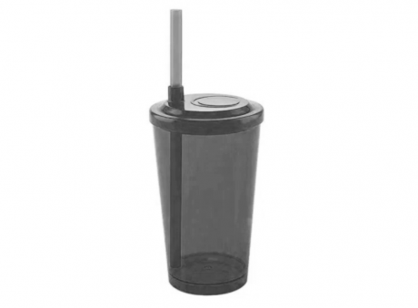 Imagen miniatura de VASO CALDERETTA 300ML TP Y PAJITA FUME