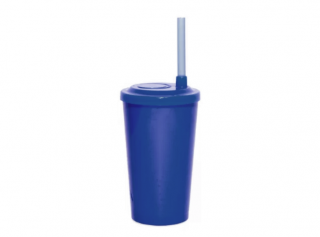 Imagen de VASO CALDERETTA 300ML TP Y PAJITA AZUL BIC