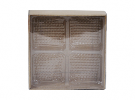 CAJA CUADRADA CON DIVISORIA 4CV KRAFT C10