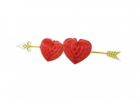 Imagen de DECORACION P/FIESTAS CORAZON FLECHADO, ROJO