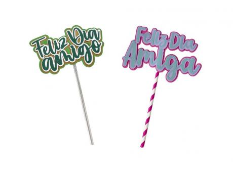 Imagen de TOPPER FELIZ DIA AMIGO AMIGA