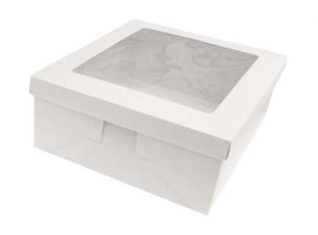 Imagen de CAJA PAPEL CUADRADO C/ VISOR 5P (30X30X15) BLANCO  (DS)