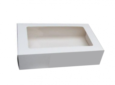 Imagen de CAJA PAPEL RECTANGULO C/ VISOR 5P (32X25X8) BLANCO XX