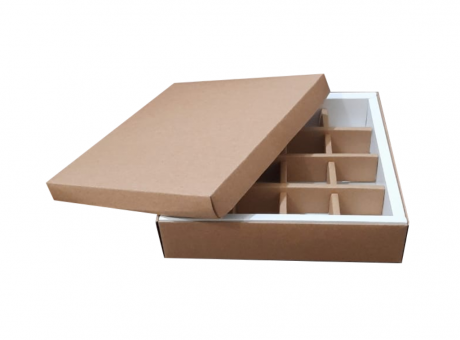 CAJA PAPEL CUADRADO 5P (18X18X4) BLANCO/NATURAL