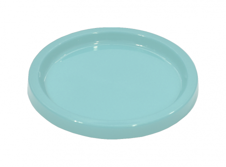 BANDEJA PLASTICA CIRCULAR (21X2) TIFFANY CLARO