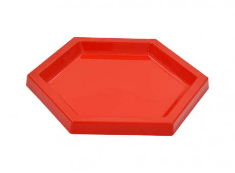 Imagen de BANDEJA PLASTICA HEXAGONO (22X2CM) ROJO