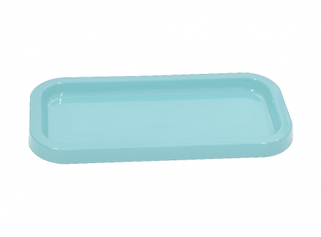 BANDEJA PLASTICA RECTANGULO (30X14X2) TIFFANY CLARO