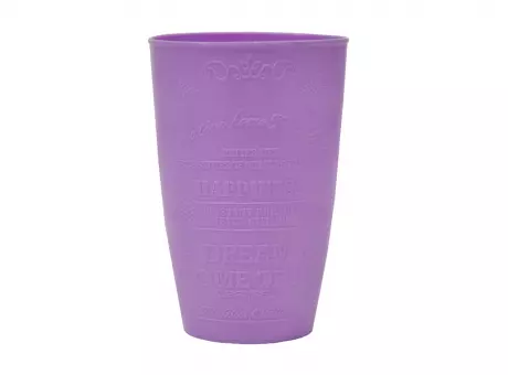 Imagen miniatura de VASO LISO CON FRASES EN RELIEVE COLORES DIVERSOS XX