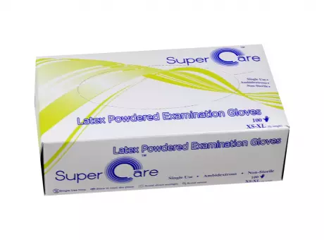 Imagen miniatura de GUANTES DE LATEX CON POLVO SUPER CARE T.MEDIANO C100