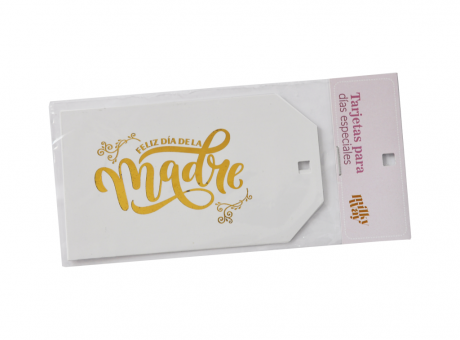 Imagen de TARJETA FOIL DIA DE LA MADRE DORADO 5PCS