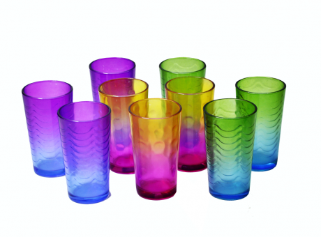 VASO VIDRIO COLORIDO SURT. GLASSWARE /   (SW)