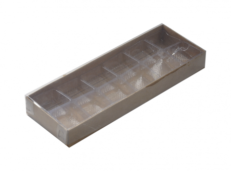 CAJA RECTANGULAR CON DIVISORIA 12 CAV KRAFT