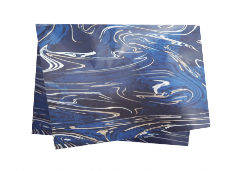 PAPEL SEDA CROMUS EST MARMOLIZADO AZUL 49X69 C50