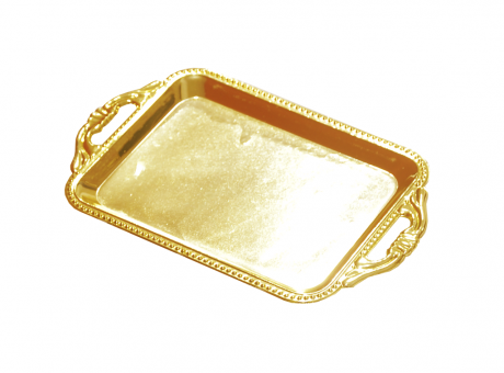 Imagen de BANDEJA PLASTICO 10P (15X10X1) DORADO