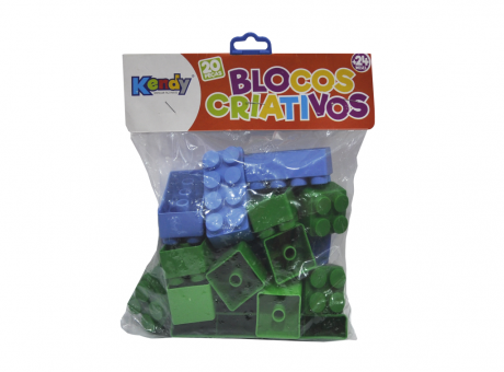 BLOQUES CREATIVOS CON 20 PIEZAS COLOR SURTIDO BQ0910S KENDY