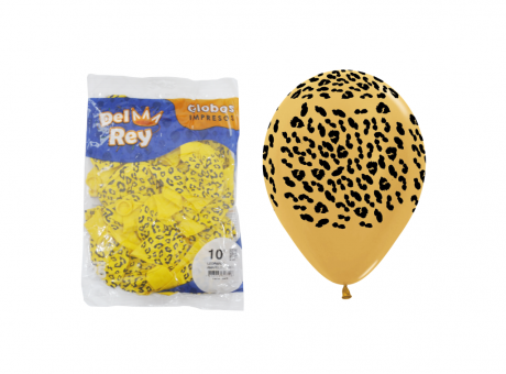 GLOBO DEL REY LEOPARDO AMARILLO-NEGRO NRO 10X25