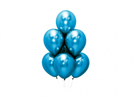 Imagen de GLOBOS CROMADOS AZUL 12\" A1153 X50