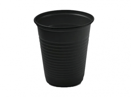 VASO PLASTICO 200ML NEGRO 40X50 C200-PT