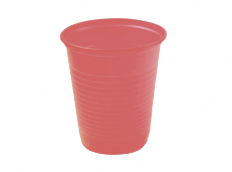 VASO PLASTICO 200ML ROJO 40X50 C200-VM