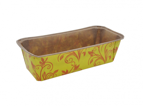 Imagen de FORMA BUDIN INGLES 600G PLUMPY FIORI AMARILLO 5 UNIDADES ECOPACK