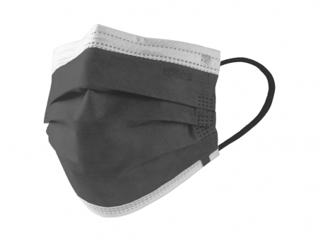 Imagen de TAPA BOCA QUIRURGICO DESCARTABLE NEGRO IDEAL