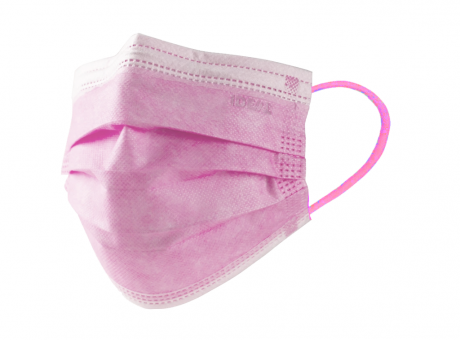 Imagen de TAPA BOCA QUIRURGICO DESCARTABLE ROSADO IDEAL
