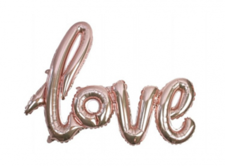 GLOBO \\\\"LOVE\\\\" (108X65.5CM) ROSA DORADO