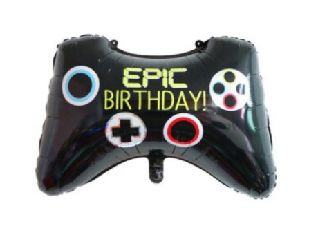 GLOBO CONSOLA \\\\"EPIC BIRTHDAY!\\\\" (48X69CM) NEGRO
