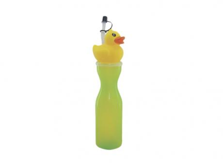 Imagen de VASO PATO AMARILLO C/ TAPA Y PAJITA 25X6 CM
