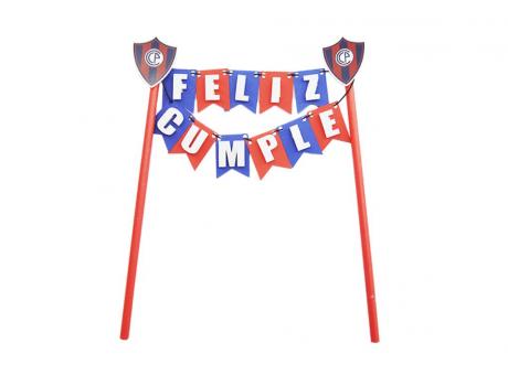 Imagen de TOPPER BANDERIN FELIZ CUMPLE CERRO PORTEÑO