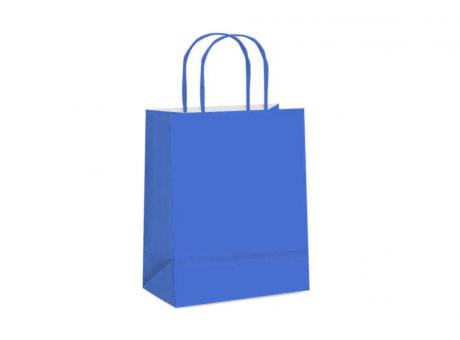 Imagen de BOLSA PAPEL PQ LISO AZUL ROYAL 21,5X15X8