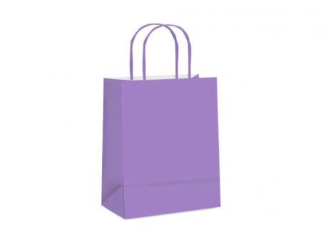 BOLSA PAPEL PQ LISO LILA 21,5X15X8