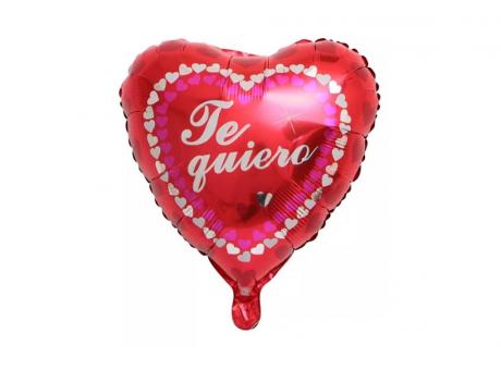 GLOBO CORAZON \\\"TE QUIERO\\\" (45CM) ROJO