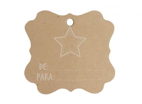 ETIQUETA CUADRADO \\\"DE:/PARA:\\\" 10P (6X6.5CM) NATURAL