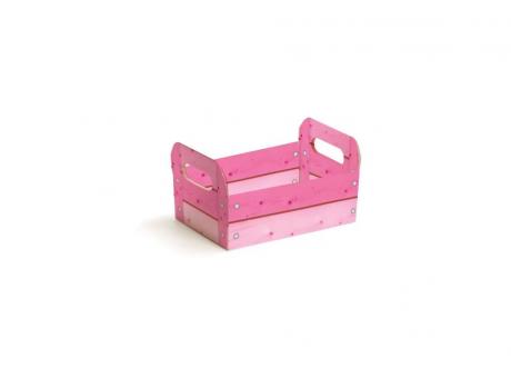 CANASTA DE CARTON PQ DECOR ROSA 16X10,5X4
