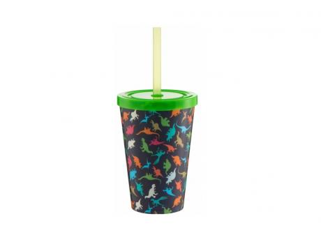 VASO BABY 350ML EST DINO VERDE NEON