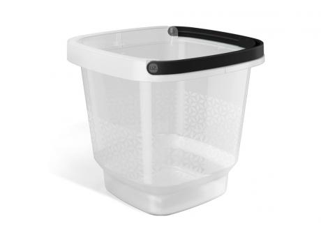 Imagen de BALDES 12L TRANSP. CON MANIJA NEGRO UZ415-TR