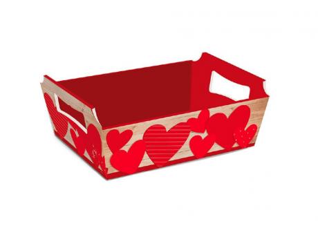 Imagen de CANASTA DE CARTON PQ COLOR AMOR ETERNO 18X13X7,5