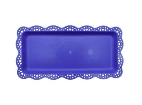 BANDEJA PLASTICA RECTANGULO (30X15) AZUL