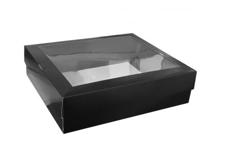 CAJA REGALO NEGRO RESISTENTE HASTA 3,5KG 34X29X9