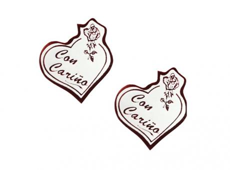 Imagen de ETIQUETA DEC MILLE REF 062 CORAZON CON CARINO C100