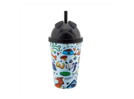 VASO BABY ANIMALES PP 350ML PERRO-NEGRO R: 01195739 NEOPLAS