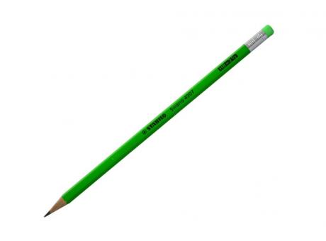 STABILO LAPIZ DE GRAFITO SWANO 4907 HB VERDE NEON C/BORR